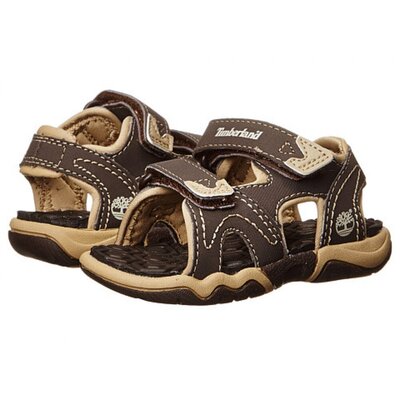 Timberland Kids Adventure Seeker 2-Strap Sandal 28.5 (Brown/Tan)