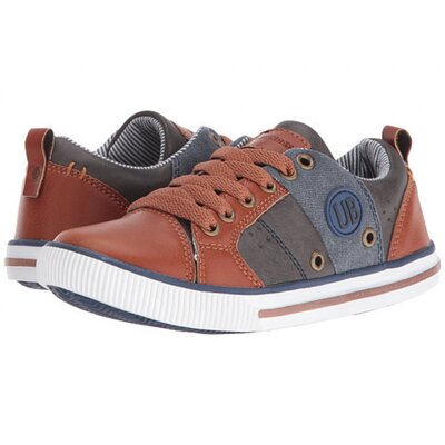 UNIONBAY Kids Ayden Low Top Sneaker 34 (Navy/Brown)