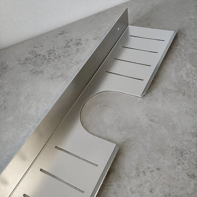 IwConcept BathRack Loft-50cm Notch Silver