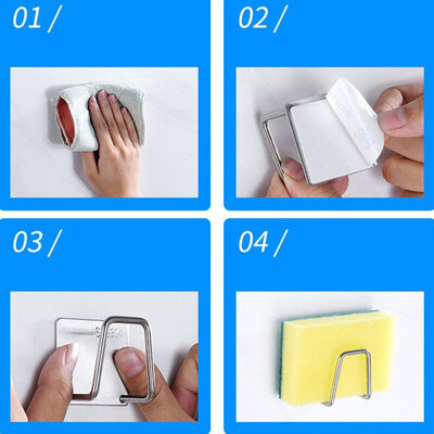 Fumei Sponge Holder (3M) Silver (4pcs)