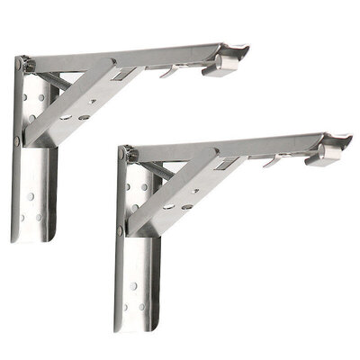 ZUOGANG Fold Bracket F8 - 19.5cm (Slim) Silver 2pcs