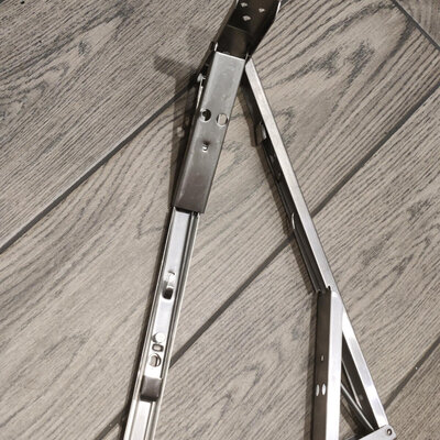 ZUOGANG Fold Bracket F14 - 34cm (Slim) Silver 2pcs