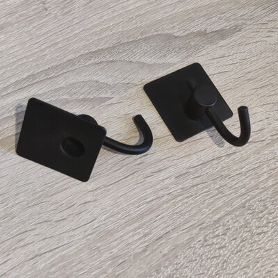 HO-LZ Hook 2pcs (Glue) Black