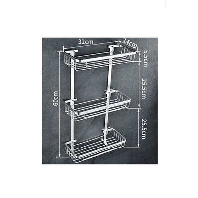 Ermo EM13711 Rectangular (3 cell) Silver