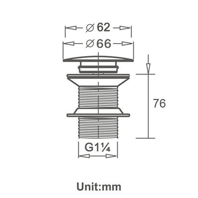 Disfact D121 Click-Clack (Without overflow) Chrome