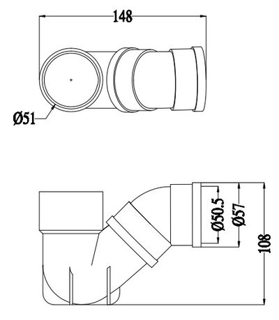 Daweier Shower Drain Base DL-01 (50/50mm)