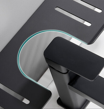 IwConcept BathRack Loft-60cm Notch Black