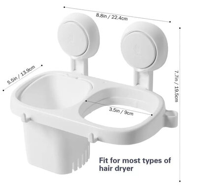 Taili AW597 (Hair dryer holder) White