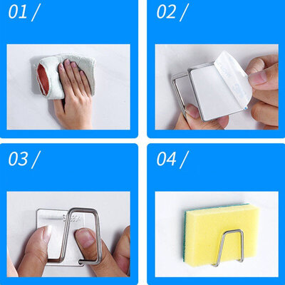 Fumei Sponge Holder (3M) Silver (4pcs)