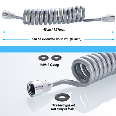 Tauset BS-PU Spiral 2m Gray/Crome