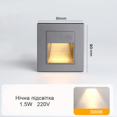 BIO-PASS LED STEP LIGHT BASE (1.5W/3000K) Graphite