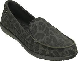 Crocs Walu Leopard Print Leather 36 (light grey/graphite)