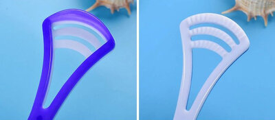 Fawnmum Tongue Scraper Plastic Blue