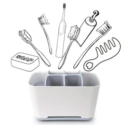 EasyStore Toothbrush Caddy L-size Gray