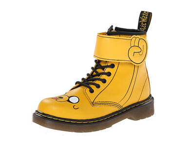 Dr. Martens Kid's Collection Adventure Time Jake D 32 (Yellow Softy T)