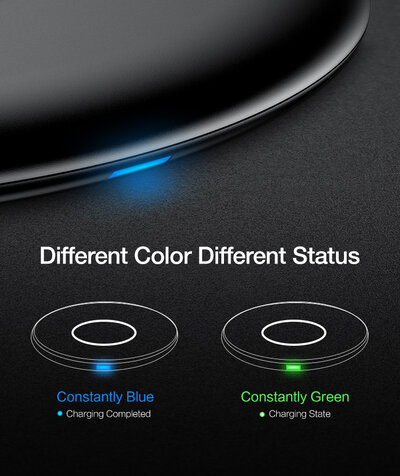 RAXFLY Qi Wireless Fast Charger 10W (IPX5) Black