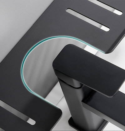 IwConcept BathRack Loft-40cm Notch Black